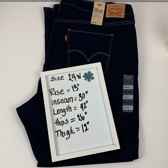 Levi’s 724 high-rise straight blue jeans - Picture 8 of 12